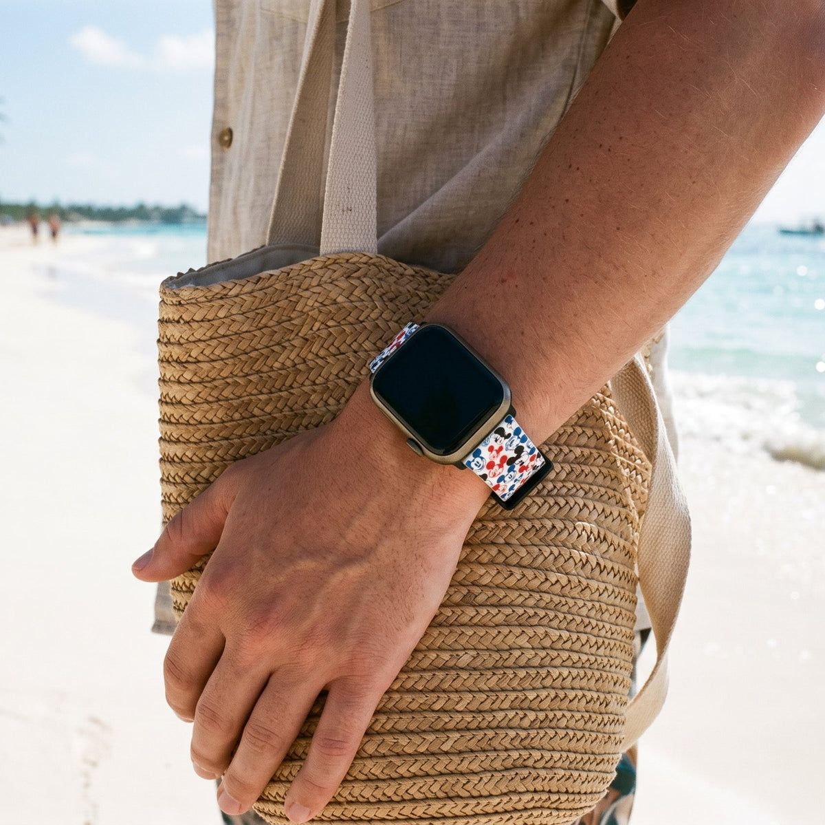 Emoji Mickey Whimsical Watch Band - Apple