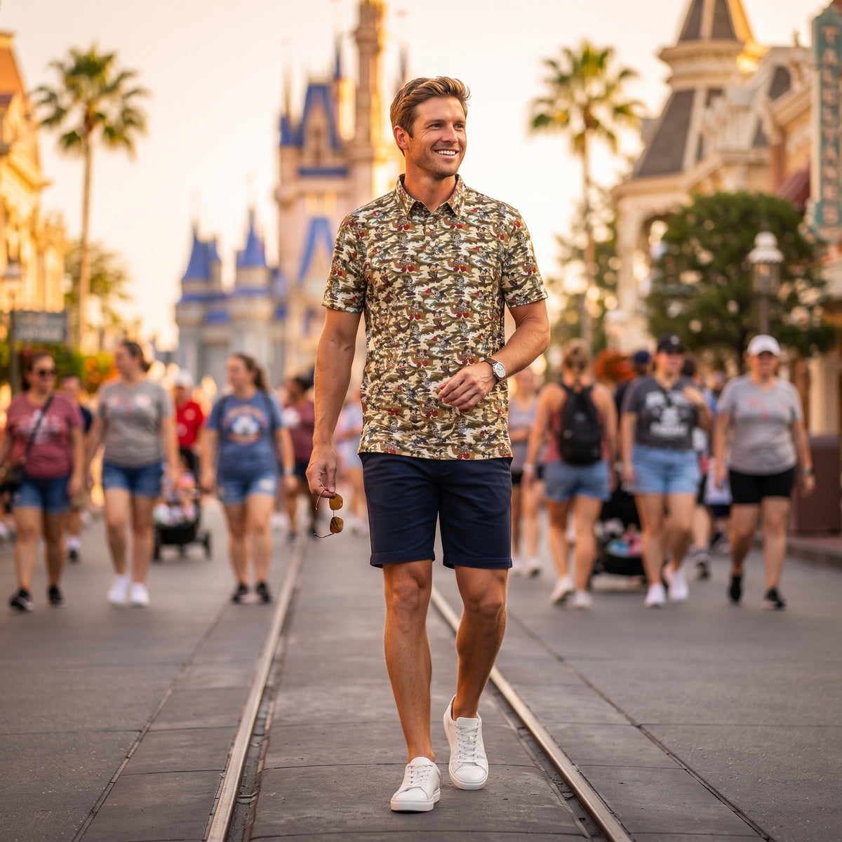 Jungle Camo Mickey Performance Polo Shirt