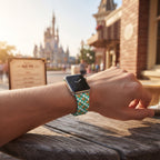 Teal Checkerboard Pluto Whimsical Watch Band - Apple