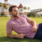 Pink Checkerboard Minnie Performance Polo Shirt