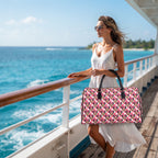 Pink Checkerboard Minnie PU Leather Travel Bag