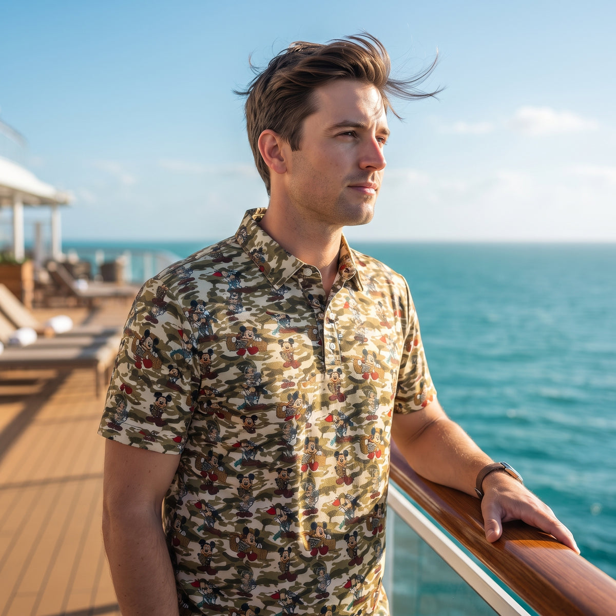 Jungle Camo Mickey Performance Polo Shirt