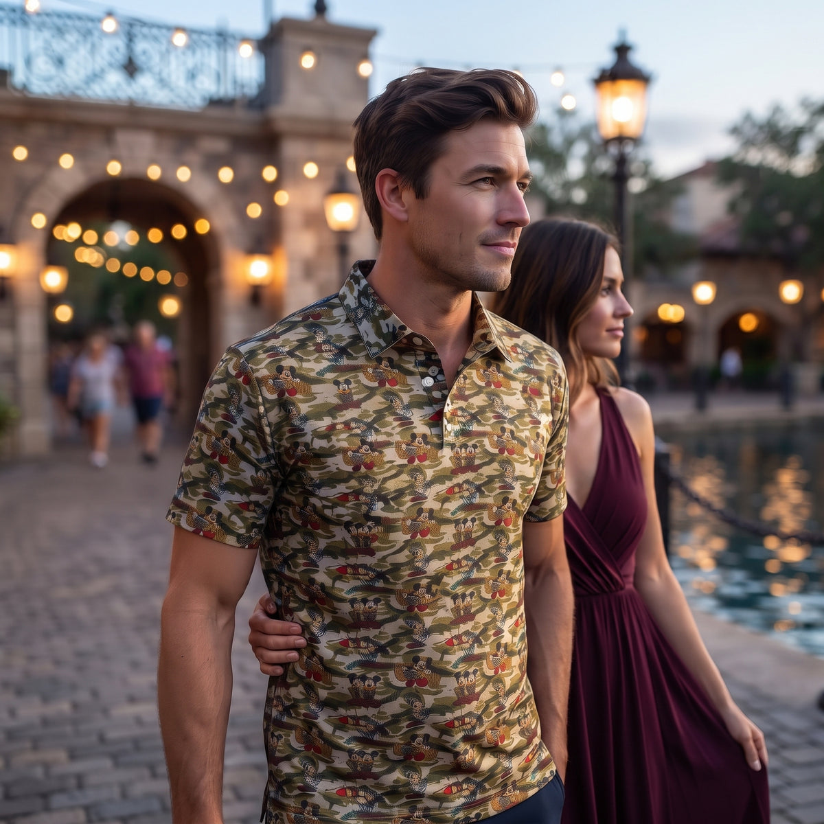 Jungle Camo Mickey Performance Polo Shirt