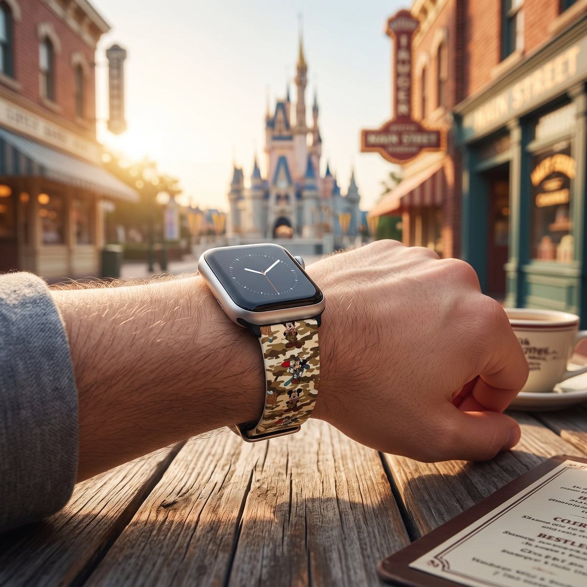 Jungle Camo Mickey Whimsical Watch Band - Apple