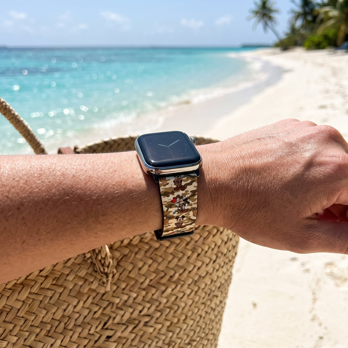 Jungle Camo Mickey Whimsical Watch Band - Apple
