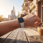 Blue Checkerboard Donald Disney Whimsical Watch Band - Apple