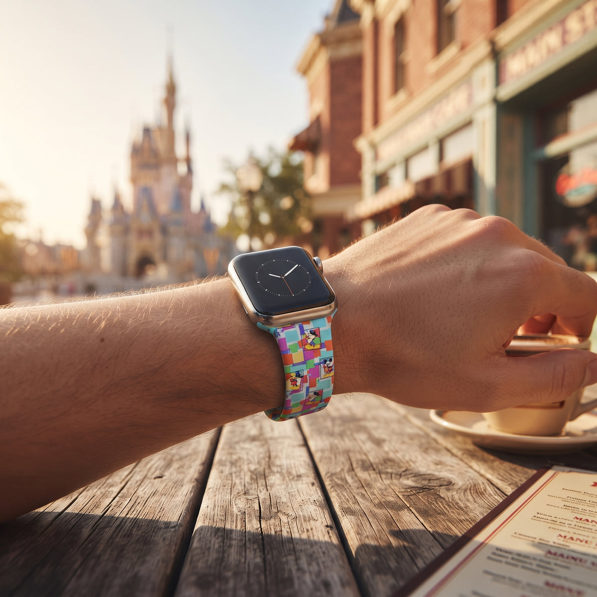 Colorblock Mickey Whimsical Watch Band - Apple