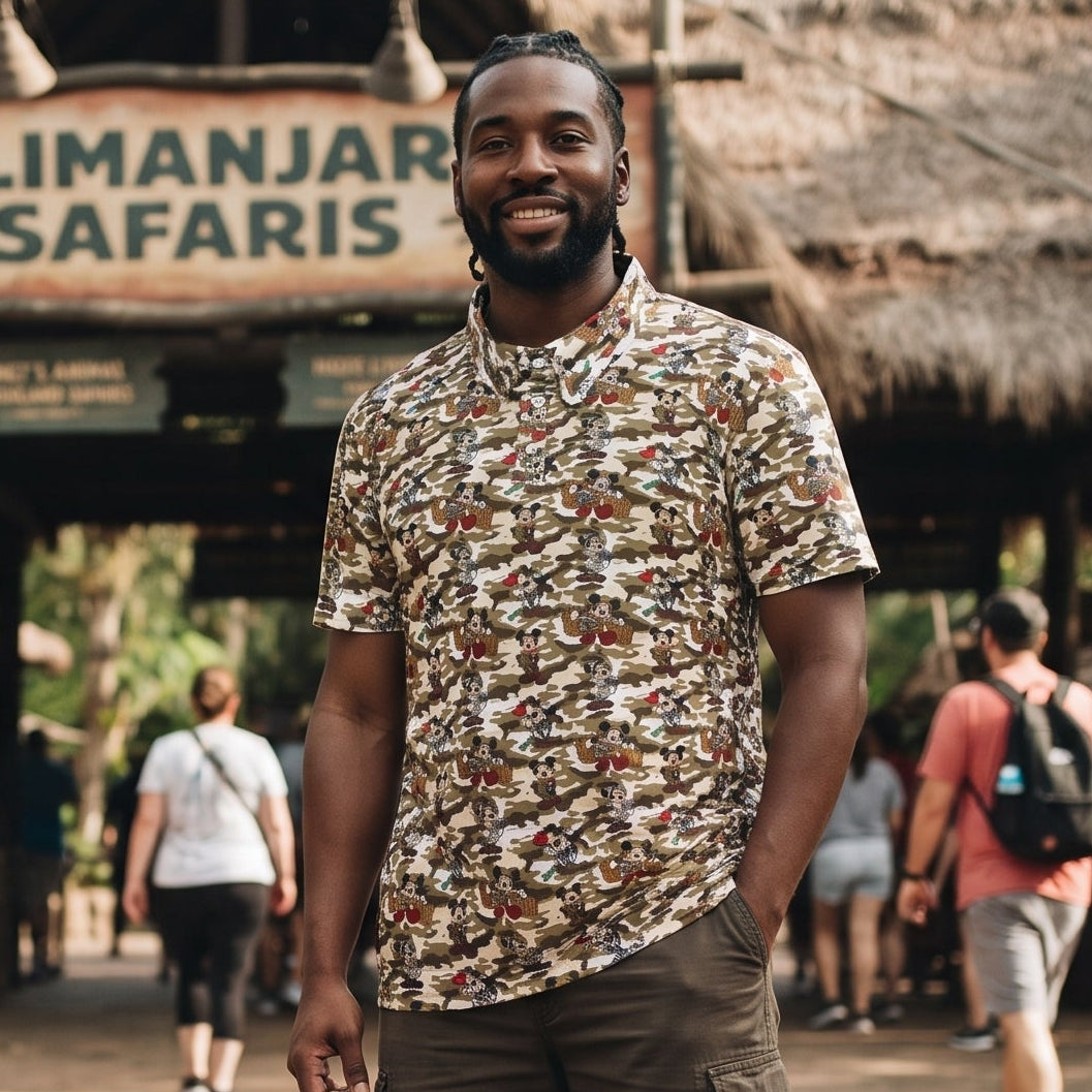 Jungle Camo Mickey Performance Polo Shirt