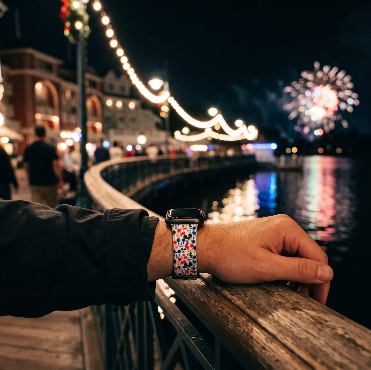Emoji Mickey Whimsical Watch Band - Apple