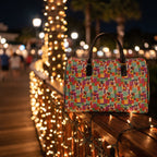 Colorblock Mickey PU Leather Travel Bag