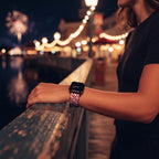 Pink Checkerboard Minnie Whimsical Watch Band - Apple