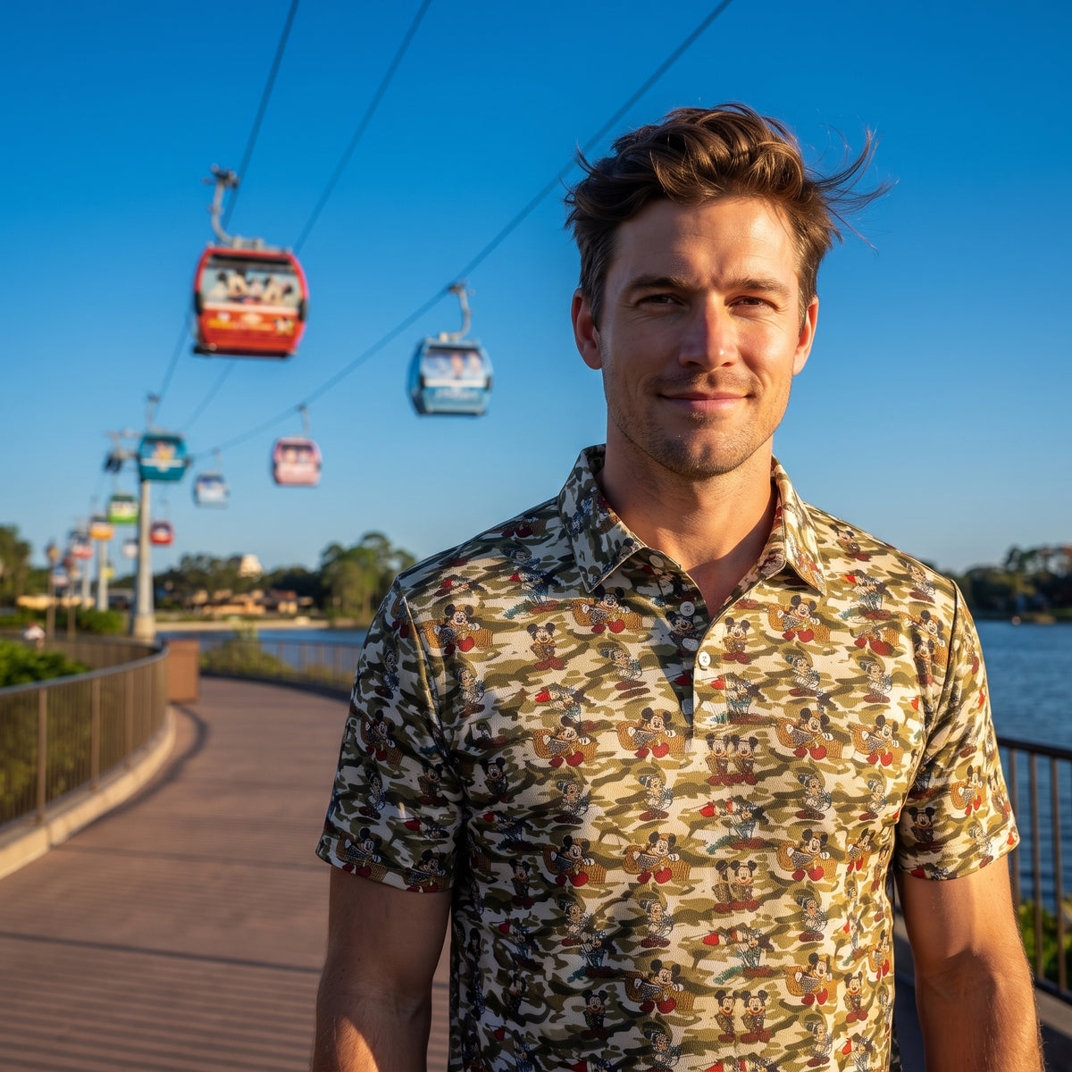 Jungle Camo Mickey Performance Polo Shirt