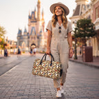 Jungle Camo Mickey PU Leather Travel Bag