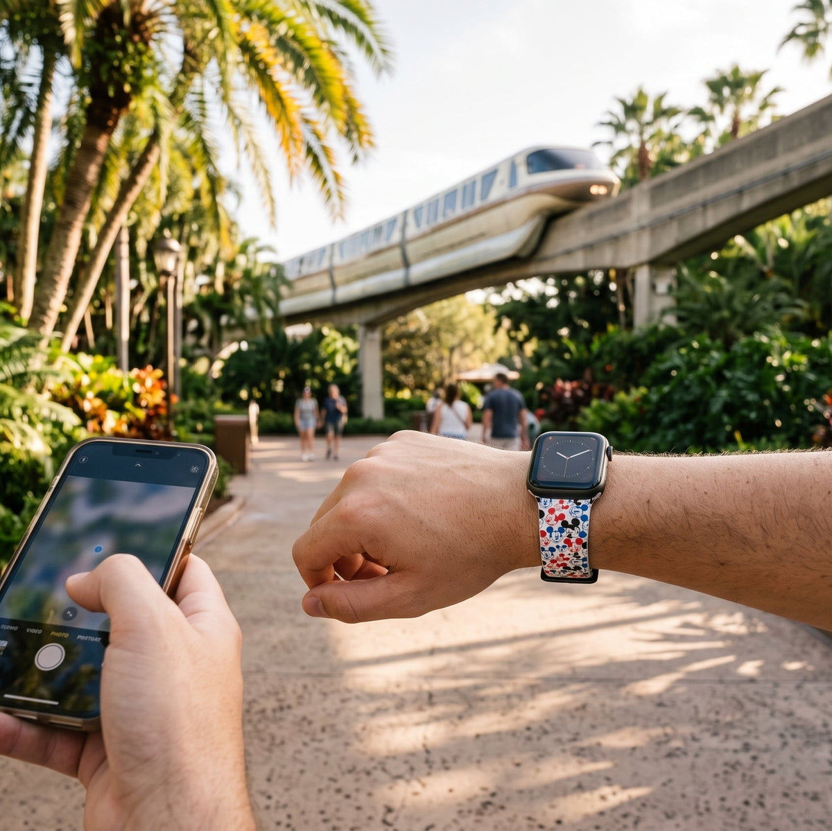 Emoji Mickey Whimsical Watch Band - Apple