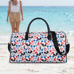 Emoji Mickey PU Leather Travel Bag