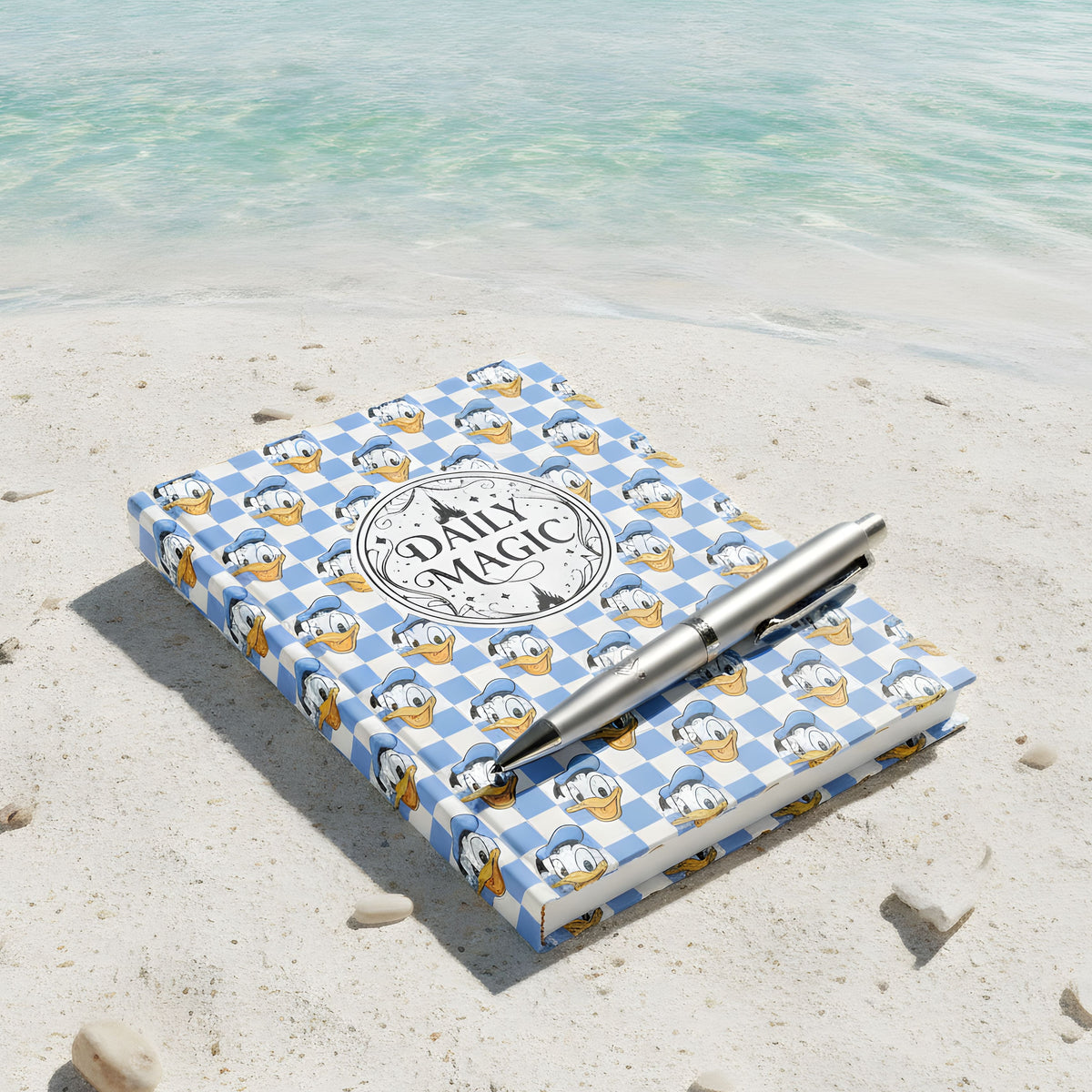 Blue Checkerboard Donald Daily Magic Matte Hardcover Journal