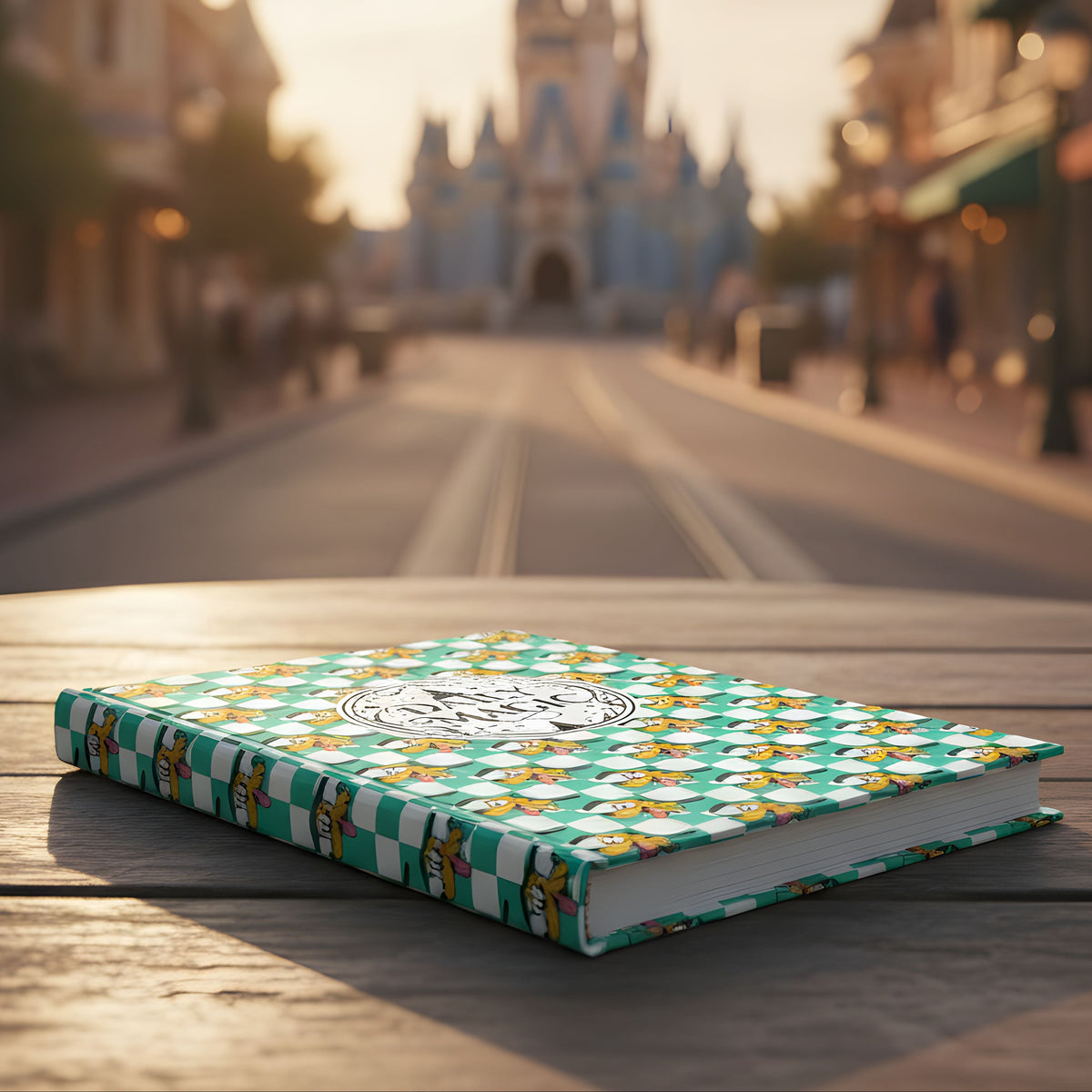 Teal Checkerboard Pluto Daily Magic Matte Hardcover Journal