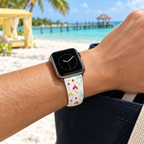 Castle Celebration watchband at a tropical beach