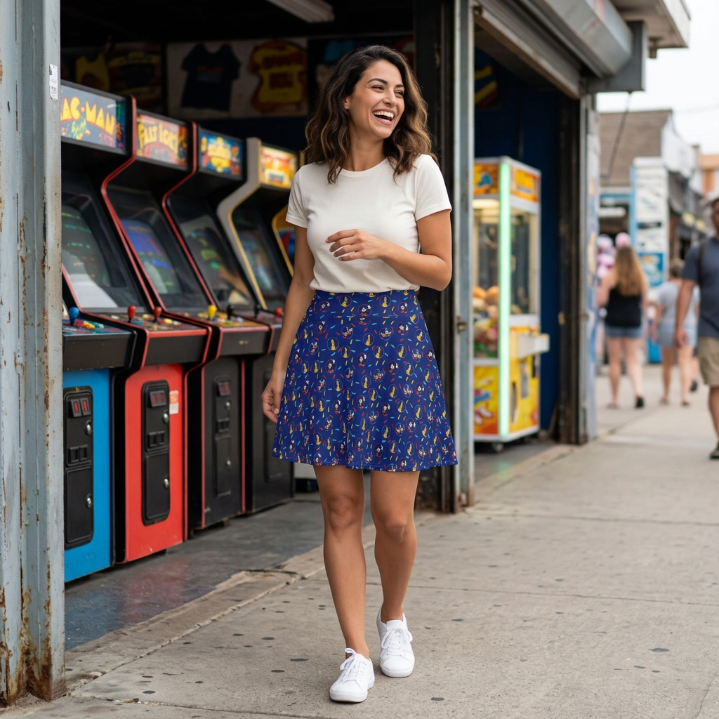 Character Arrows skirt at vintage arcade