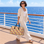 Cruise deck traveler with yellow Figment travel bag