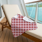 DCL Mickey blanket on a teak cruise balcony chair