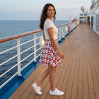 DCL Mickey skirt on cruise promenade