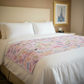 Disney Character Autographs Pink Blanket - Hotel Bed Hero Shot