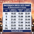 Disney-themed racerback dress size chart