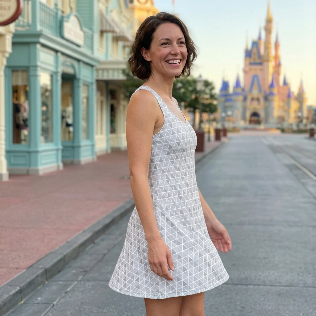 Epcot Ball Pattern Main Street twirl