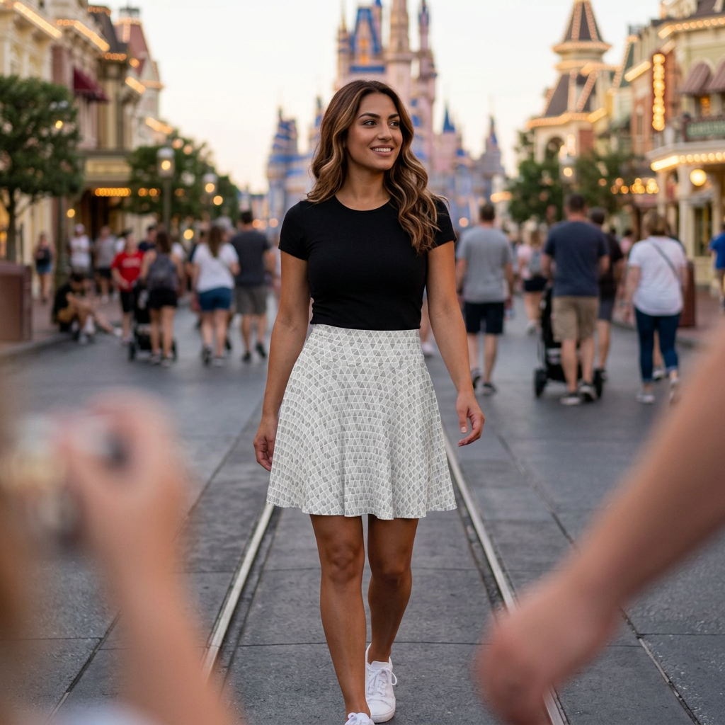 Epcot skirt Main Street snapshot