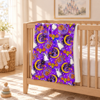Figment purple blanket in a sunlit nursery