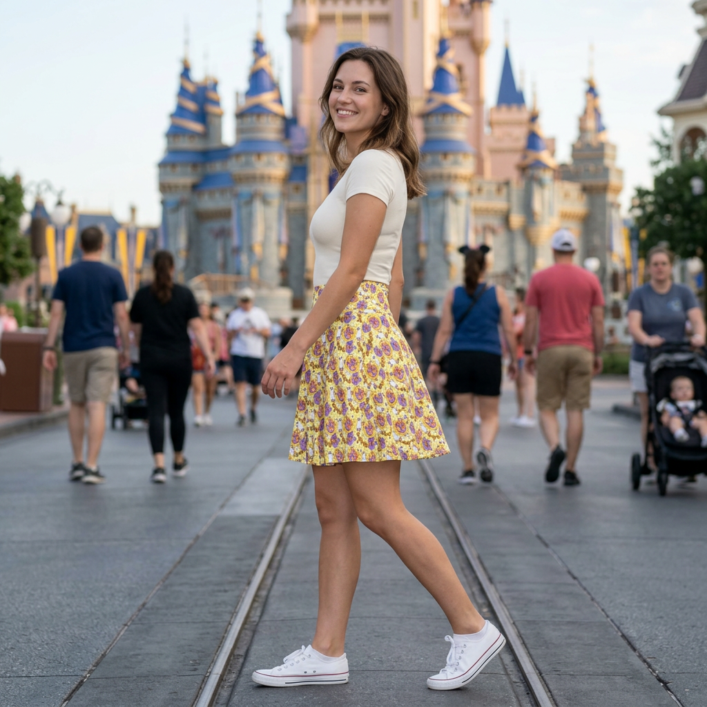 Figment skirt candid Main Street photo
