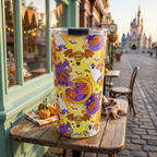 Figment tumbler outside a Victorian confectionery