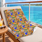 Four Parks Ride Collage blanket on a cruise balcony