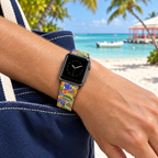 Four Parks watchband at a tropical beach