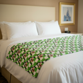 Green Checkerboard Goofy Velveteen Plush Blanket
