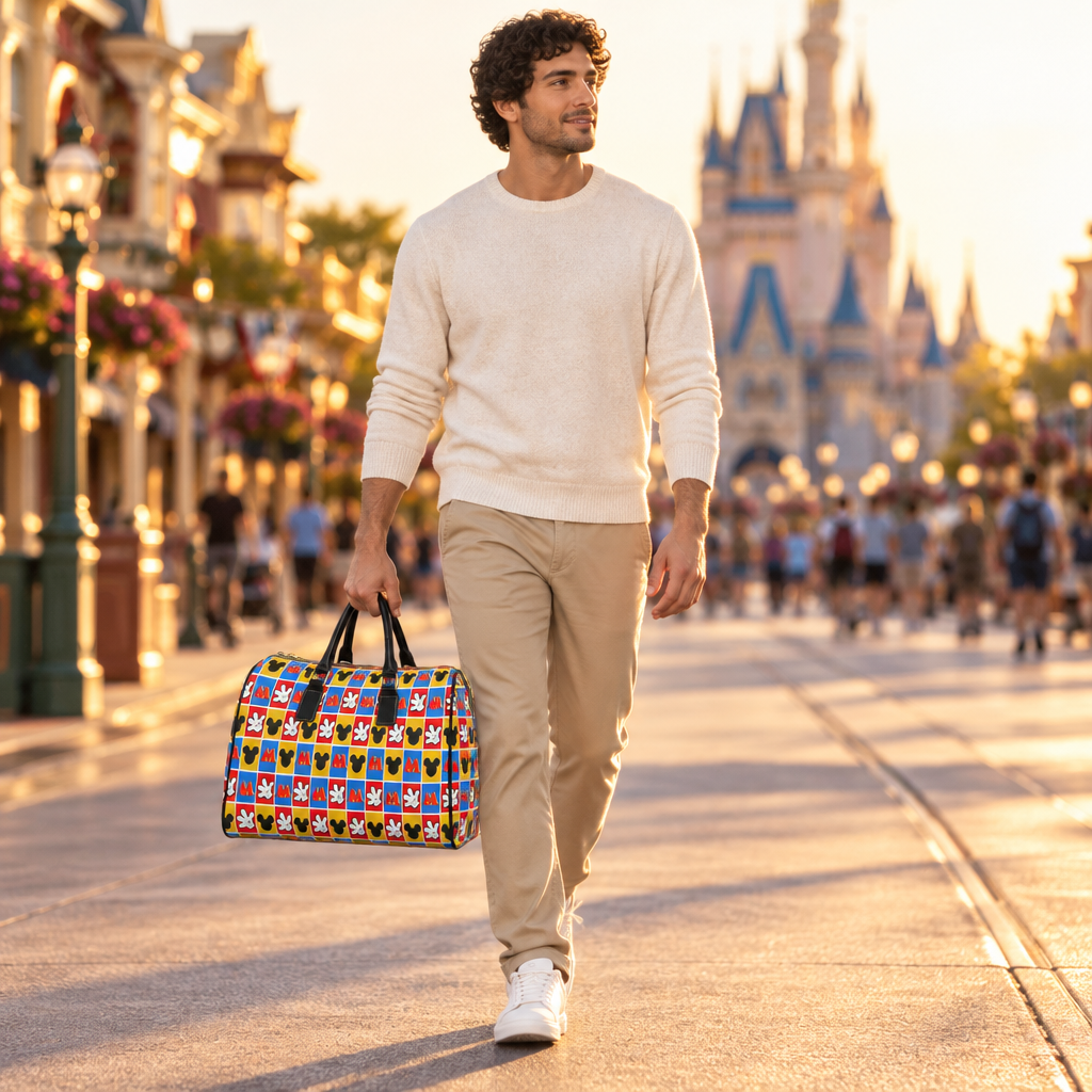 Mickey Hands bag Main Street candid