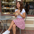 Minnie skirt at theme park bakery