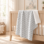 Nursery scene with Epcot Ball Pattern baby blanket