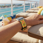 Orange bird-pattern watchband cruise scene retry