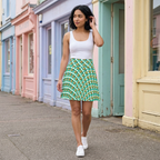 Pluto skirt near waterfront shops