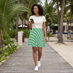 Pluto skirt on resort beach walkway