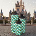 Pluto Teal Checkerboard - Smaller Scale