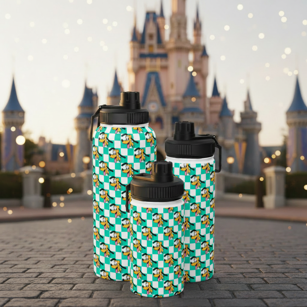 Pluto Teal Checkerboard - Smaller Scale