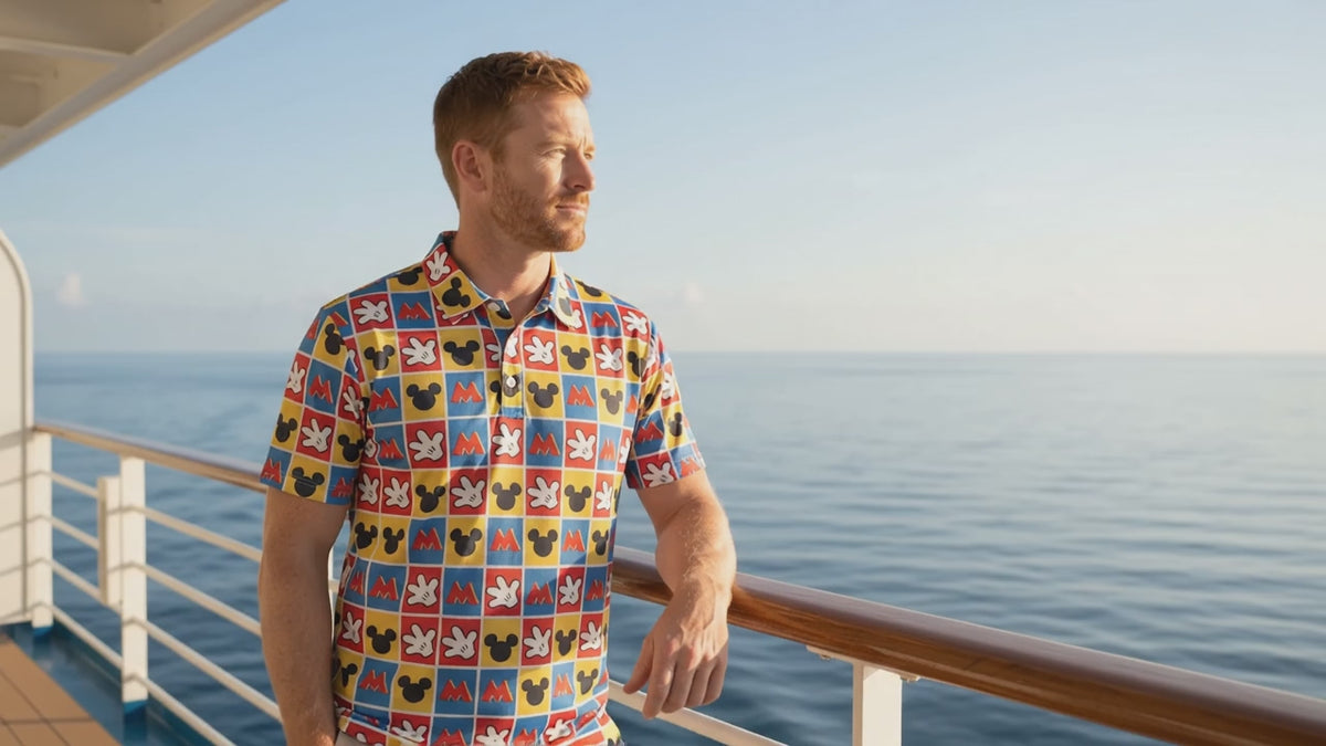 Blue Checkerboard Donald Performance Polo Shirt
