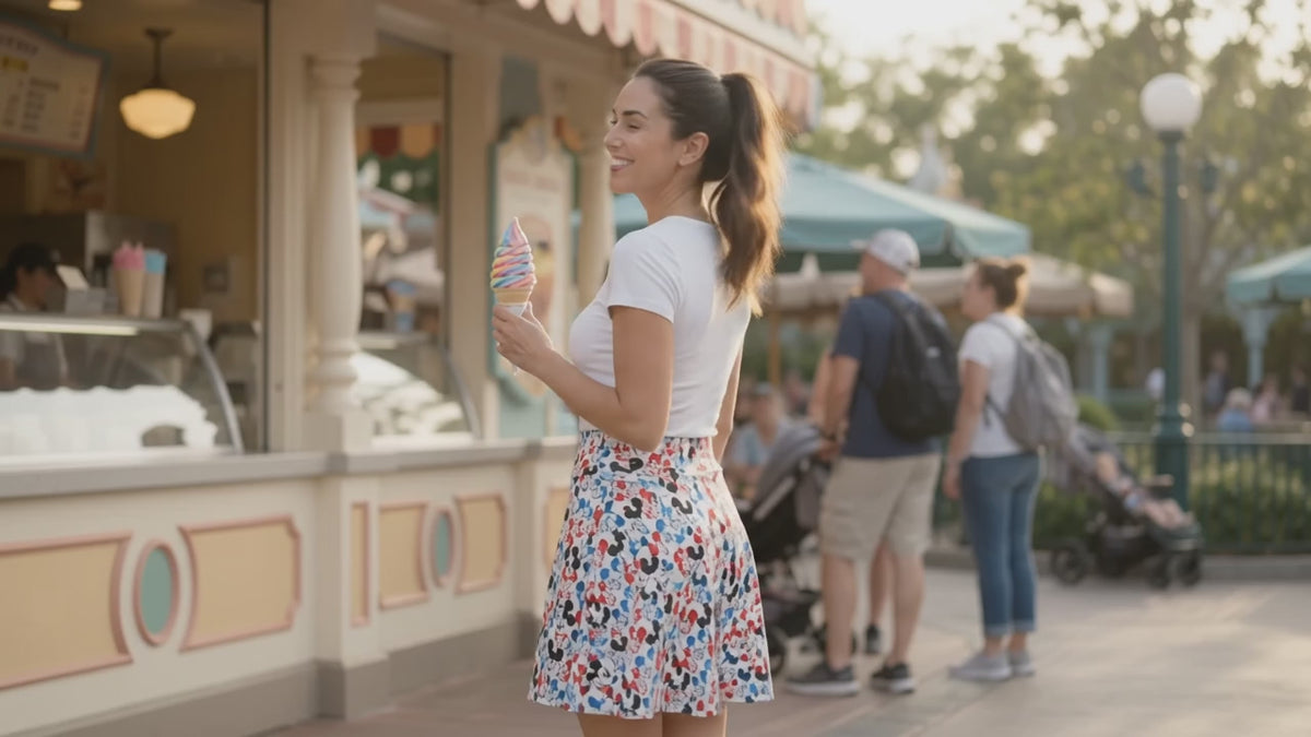 Epcot Ball Pattern Skater Skirt