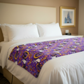 Purple Galaxy Figment Halloween Blanket - Hotel Bed Hero Shot