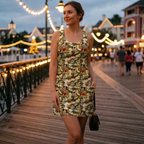 Revised boardwalk evening scene with full face in frame