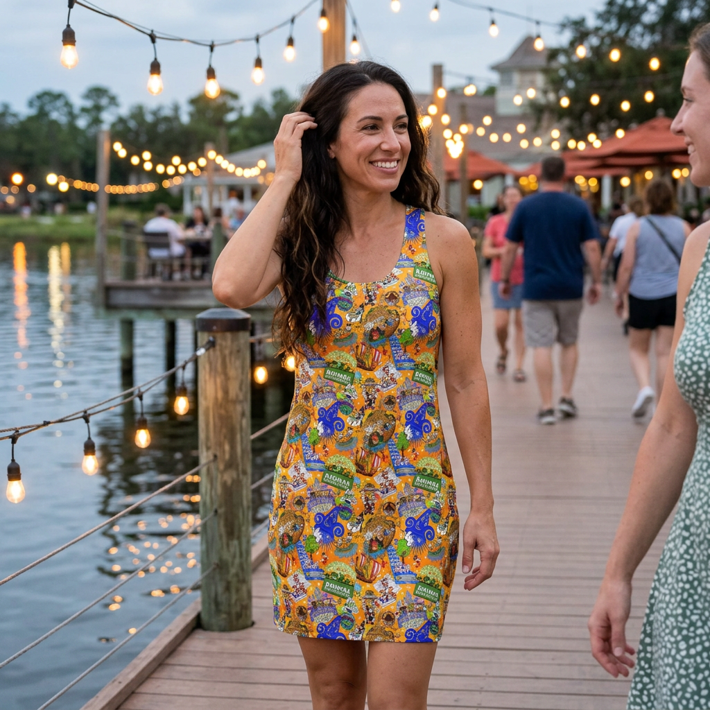 Revised candid boardwalk scene with full face framing