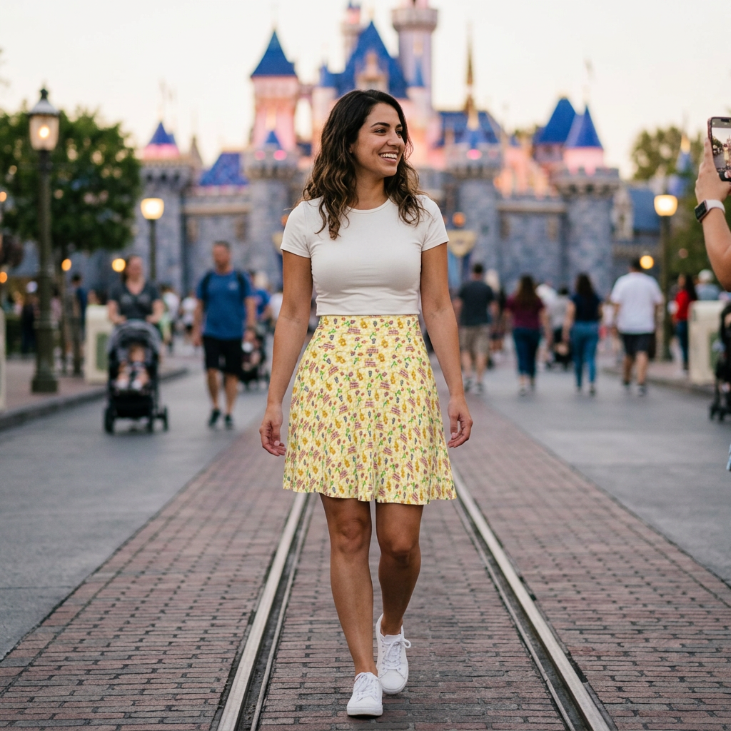 Tiki Room skirt Main Street snapshot
